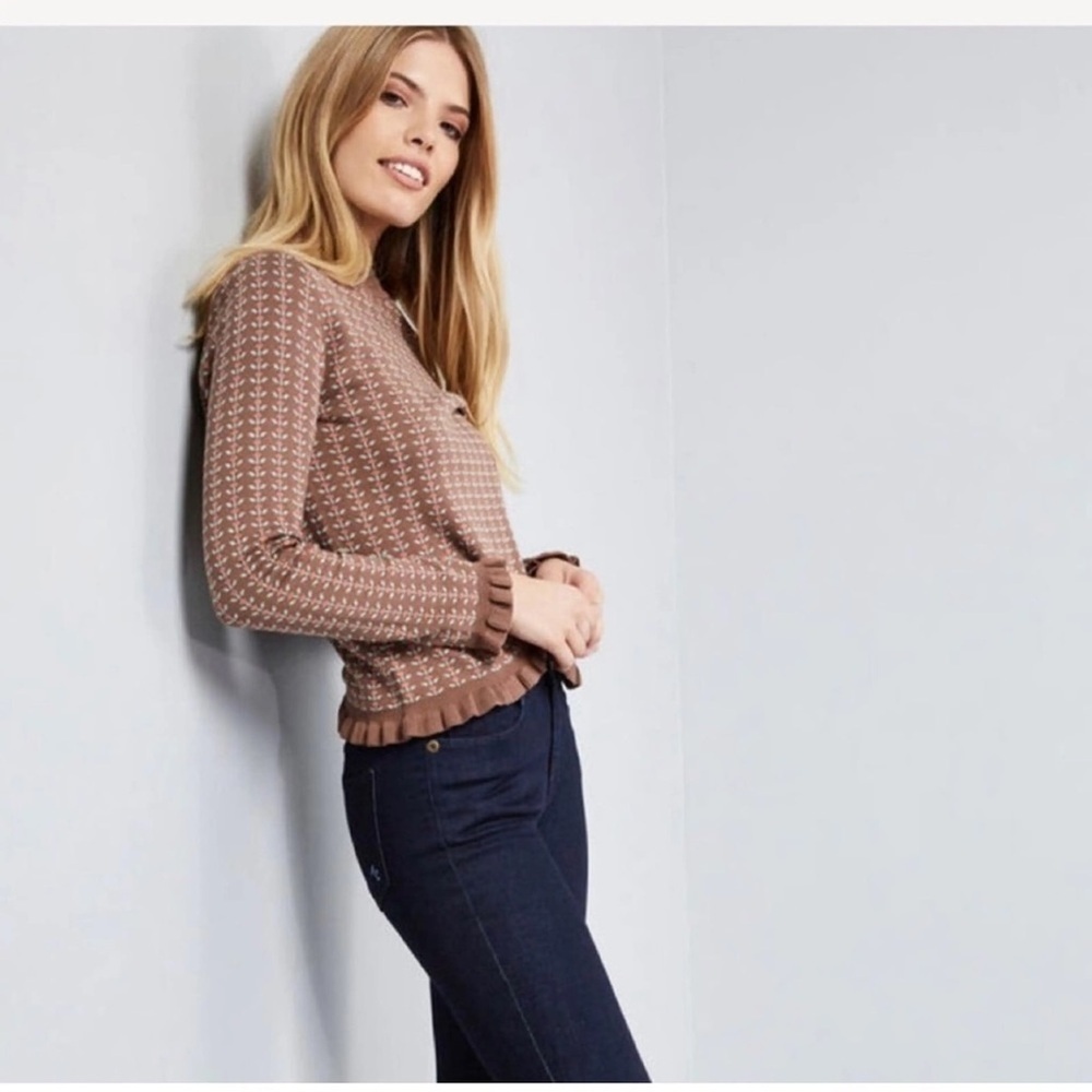 Modcloth Brown Patterned Sweater
